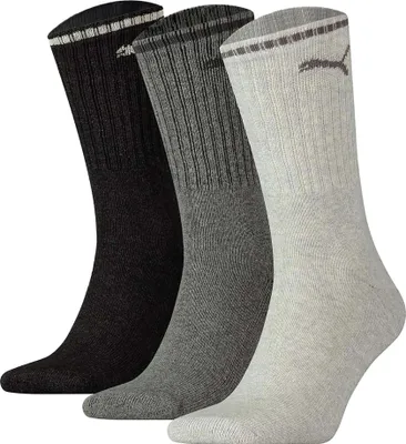 Produktbild von Puma Crew Sock Stripe (3-pack),  sokken, antraciet gestreept
