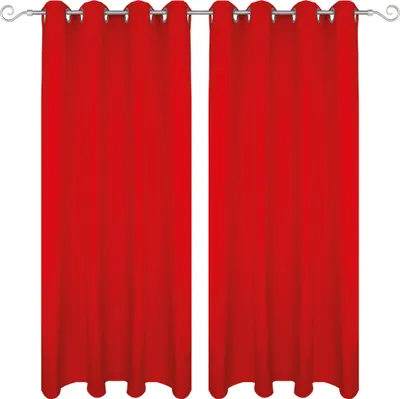 Produktbild von Gardine mit Ösen 140x175 cm ( Breite x Länge ) in Rot, blickdichter Vorhang, Ösenvorhang in vielen Variationen