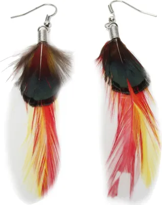 Produktbild von 1 Paar Feder Ohrringe Boho Weiß