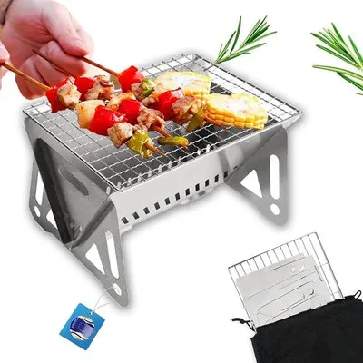 Produktbild von Famanu Tragbare Faltbare Grill für Camping und Outdoor - Kompakt und Leicht
