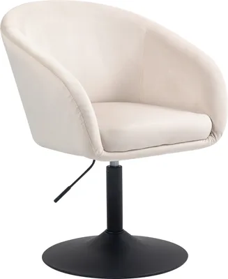 Produktbild von SVITA JAMAIKA Loungesessel Cocktailsessel Tellerfuß mit Armlehnen Samt Creme