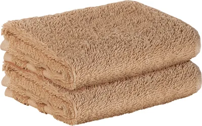 Obrázok produktu pre StickandShine – 2-dielna sada prémiových froté uterákov pre hostí, 30 x 50 cm, svetlohnedá farba, gramáž 500 g/m², 100 % bavlna
