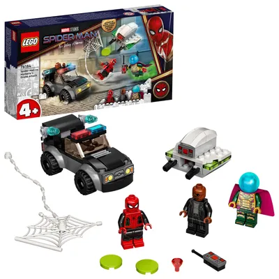 Produktbild von LEGO 76184 Marvel Mysterios Drohnenattacke auf Spider-Man, Superhelden-Spielzeug mit Auto für Vorschulkinder ab 4 Jahren, tolles Geschenk