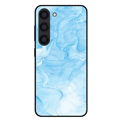 Produktbild von Smartphonica Handyhülle für Samsung Galaxy S23 mit Marmordruck - TPU-Hülle mit Marmor-Design - Hellblau