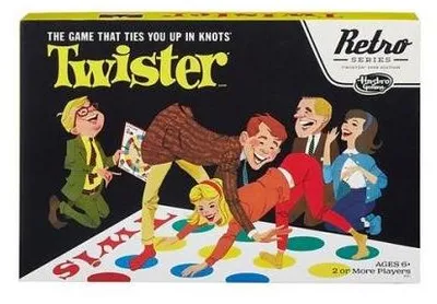 Immagine prodotto di Twister: Retro – Gioco da tavolo – Hasbro – 2-4 giocatori – 6+