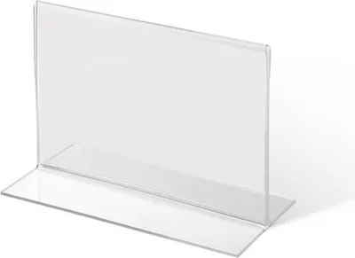 Produktbild von Showdown Displays Acrylaufsteller in T-Form DIN A7 quer