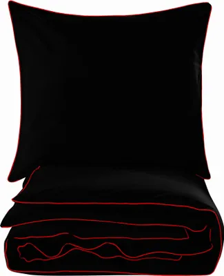 Productafbeelding van BASIC katoenen beddengoed, 140x200 cm, zwart