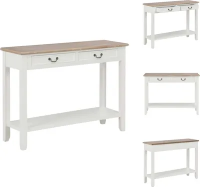 Obrázek produktu pro vidaXL Konzolový stolek bílý 110 x 35 x 80 cm dřevo - Odkládací stolky