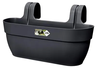 Produktbild von Vibia Campana Easy Hanger L 46 - Übertopf für Balkon und Außen - Ø 46,0 x H 26,5 cm - Schwarz/Anthrazit