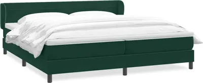Zdjęcie produktu dla Łóżko Typu Box Spring Z Materacami Ciemnozielone 180X220 Cm Lumarko!