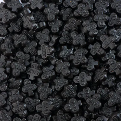 Produktbild von De Bron Zoute Klavertjes Salzige Lakritz-Kleeblätter 1 kg