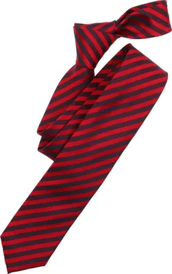 Produktbild von VENTI Herren Business-Krawatte 6cm Seide gewebt Rot gestreift