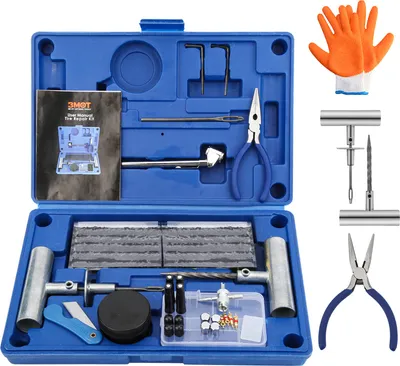 Produktbild von Lospitch 73 tlg. Reifen-Reparatur-Set Flicken Satz KFZ Reifen Pannenset Roller Motorrad Sonstiges Reifen- & Felgenzubehör