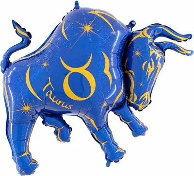 Produktbild von Shape Folienballon "Sternzeichen Stier" Blau