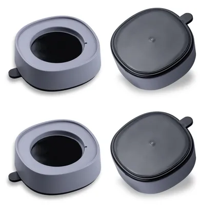 4 Vibrationsdämpfer für Waschmaschine, Antirutsch-Gummifüße, grau