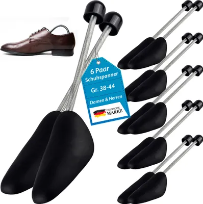 Produktbild von Schuhspanner 6er Set Schuhstecker Herrenschuhe Damenschuhe Gr. 38-44 Schwarz