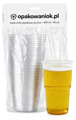 Produktbild von Plastikbecher Opakowania OK 400 ml transparent 50 Stück