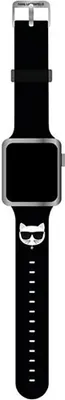 Zdjęcie produktu dla Karl Lagerfeld Pasek Klawlslck Apple Watch 42/44/45/49Mm Czarny/Black Strap Silicone Choupette Heads