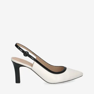 Produktbild von Peter Kaiser 79640 13D, Peeptoes & Slingpumps in Weiß / Schwarz für Damen, Größe 40