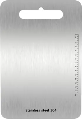 Produktbild von Schneidebrett 36x25 cm, 304 Edelstahl, beidseitig, für Küche