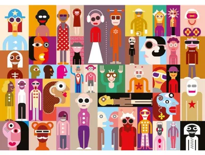 Produktbild von Yazz Puzzle People - 1000 Teile buntes Legespiel