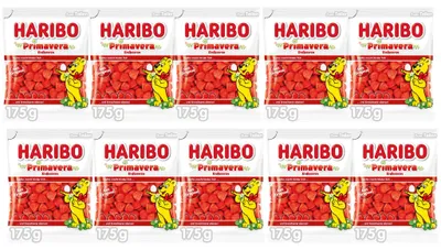 Image de Bonbons gélifiés Primavera Erdbeeren 175 g - Haribo - 10 x