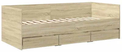 Produktbild von vidaXL Tagesbett mit Schubladen ohne Matratze Sonoma-Eiche 90x200 cm