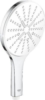 Produktbild von GROHE Handbrause Rainshower SmartActive 150 26554, Brauseboden moon white, 3 Strahlarten, maximaler Durchfluss bei 3 bar: 8.5 l/min, moon white/chrom