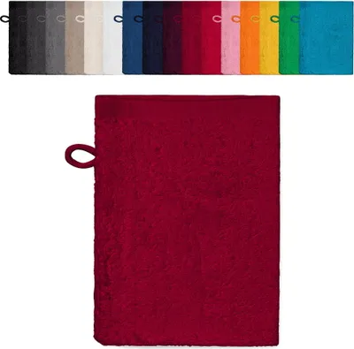 Produktbild von 4er PACK Waschhandschuhe 15x21 cm Waschlappen 100% Baumwolle, Farbe: Bordeaux
