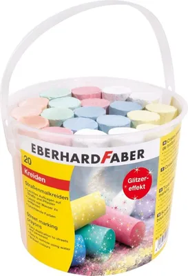 Productafbeelding van EBERHARD FABER Straßenmalkreide Glitzer farbsortiert 20 St.