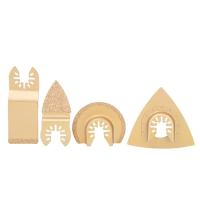 Image de Jeu de 4 lames universelles pour outils multifonctions oscillants, pour couper le bois, le plastique et les métaux tendres