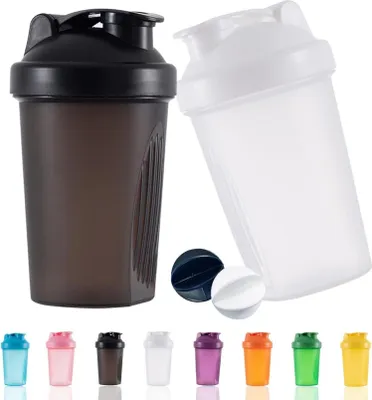 Image de OOTD Protein Shaker Bouteille 400ml BPA free avec tamis & graduation, Fitness Mixer pour Whey Shakes