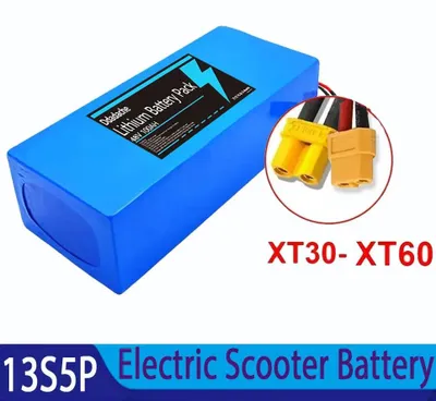 Produktbild von 18650 Akku Pack - 13S5P 48V Li-Ion - 10000mAh - für 500–1000W Motor - wiederaufladbarer Akku - XT30/XT60 Anschluss - integriertes BMS