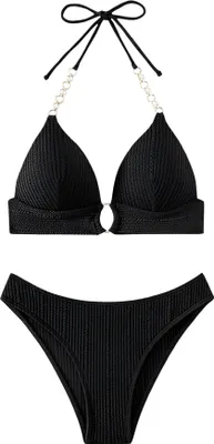 Immagine prodotto di Costume da bagno bikini due pezzi con lacci per donna nero M