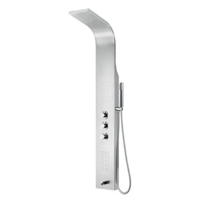 Produktbild von Aloni Duschpaneel mit Thermostat Duschsäule 5 Funktionen Regendusche Duschsystem mit Armatur Dusche Komplett Chrom