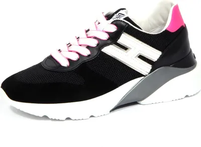 Produktbild von 1650J sneaker donna schwarz HOGAN ACTIVE ONE H385 Stoff/Leder Schuh Frau