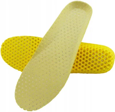 Obrázok produktu pre Vložky do topánok - do športovej obuvi - ľahké - tlmiace nárazy - na päty - proti zošúvereniu - žlté - 41-46
