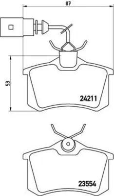 Produktbild von Brembo Bremsbelagsatz, Scheibenbremse Hinterachse P 85 101