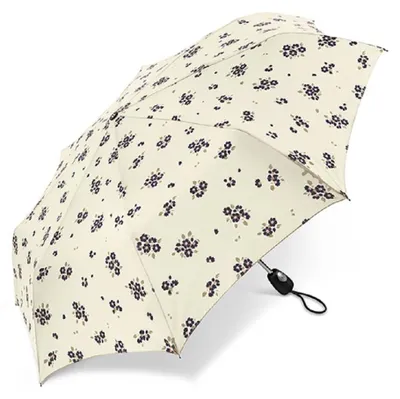 Produktbild von Happy Rain Pierre Cardin Easymatic Light Bouquet Auf-Zu Automatik Taschenschirm white