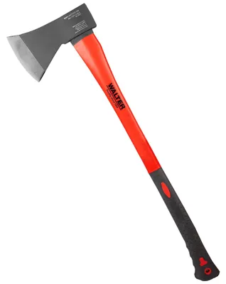 Produktbild von WALTER Axt 1250g 70cm, Präzisionswerkzeug, Fiberglas-Griff, inkl. Schutzhülle, geschliffene und fein polierte Klinge, Axt für Gartenarbeit, langlebig, Beil