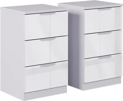 Immagine prodotto di Comodino Vicco Fino Bianco lucido con cassetti, Model 58534