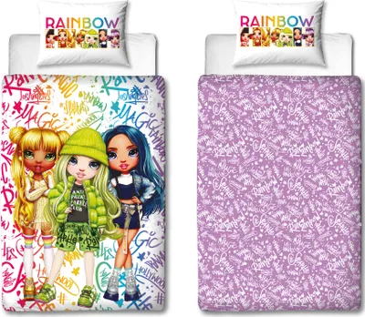 Produktbild von Rainbow High Bettwäsche-Set 140x200cm Bettbezug und 60x70cm