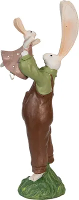 Produktbild von Clayre & Eef Figur Kaninchen 10x7x25 cm Braun Polyresin