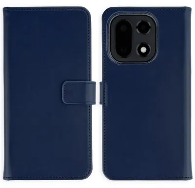 Imagen del producto de Funda de Cuero Auténtico tipo Libro para OnePlus 15 - Azul oscuro, Imagen generada por IA