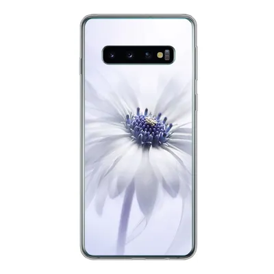 Produktbild von MuchoWow® Handyhülle Schutzhülle Hülle für Samsung Galaxy S10 Blume - Abstrakt - Weiß Silikon Softcase Handy Hülle - Handytasche