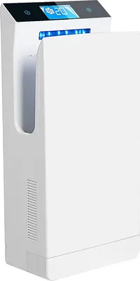 Produktbild von QL Händetrockner, Elektrisch mit UVC-Sterilisation und HEPA-Filter, 1350W, LCD-Anzeige, Anionen-Funktion, für Gewerbliche Toiletten, Weiße
