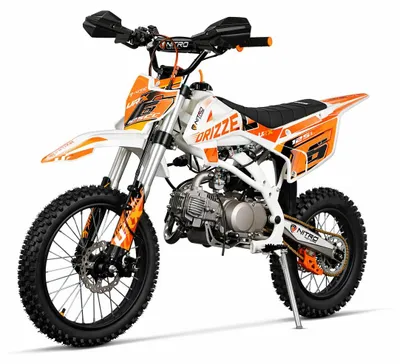 Produktbild von 125ccm Dirtbike Cross Bike Pocketbike 4 Takt 4 Gang Drizzel URX 17/14 Orange