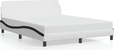 Obrázek produktu pro Rám postele "Dover" bílý a černý 160x200 cm Imitace kůže