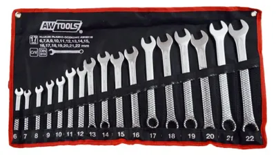 AWTOOLS Maulringschlüssel-Set 17-teilig 6-22 mm Black Line