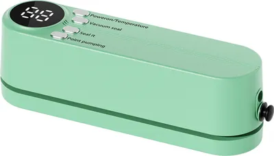 Produktbild von Mini-Vakuumiergerät für Lebensmittel, kabellos, wiederaufladbar, mit Digitalanzeige, zum Vakuumieren und Heißsiegeln von Lebensmittelbeuteln